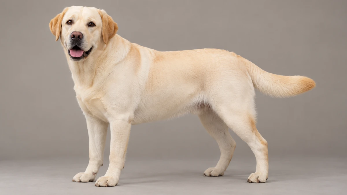Labrador Retriever köpek — sarı (krem) renk