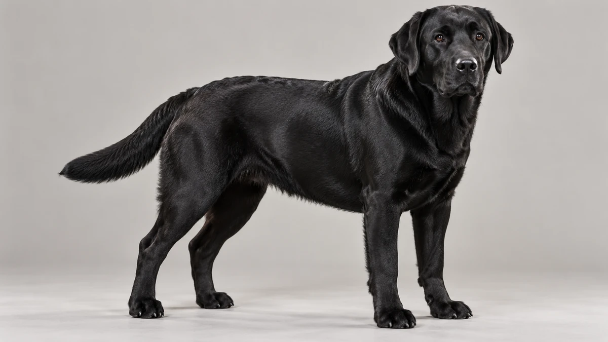 Labrador Retriever köpek — siyah renk