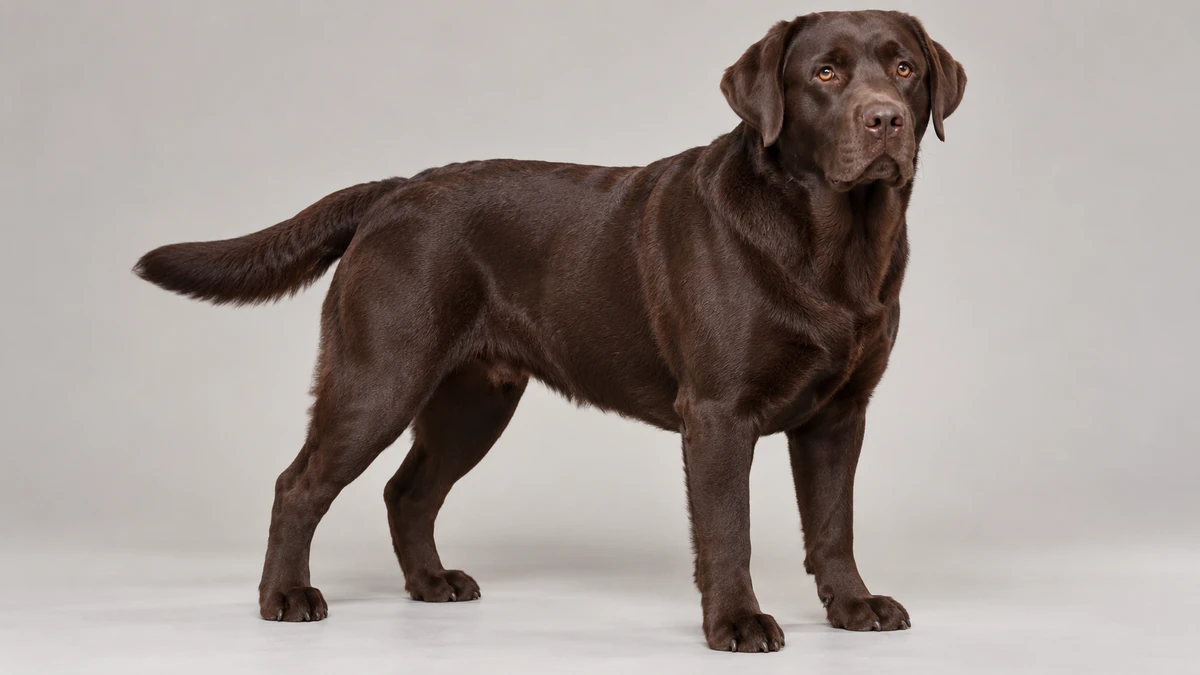 Labrador Retriever köpek — çikolata (koyu) renk