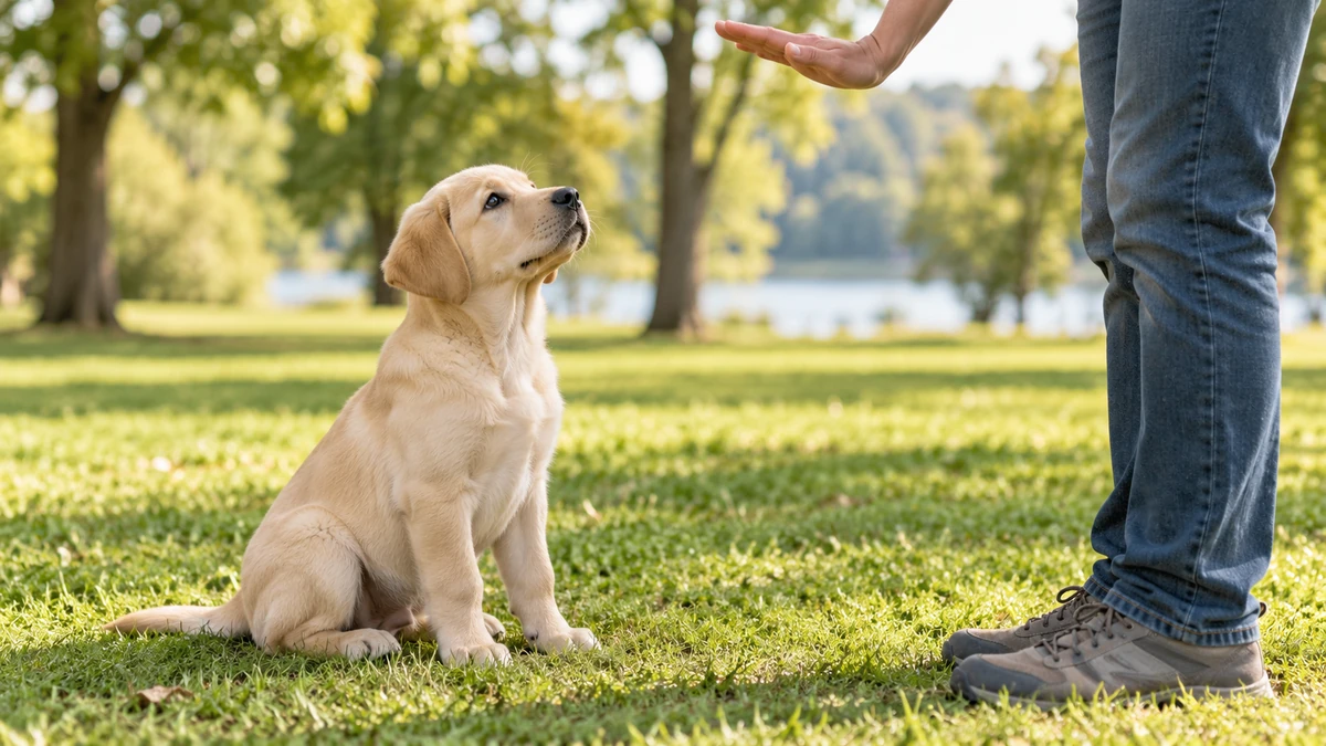 Labrador Retriever yavru köpek — komut ve eğitim